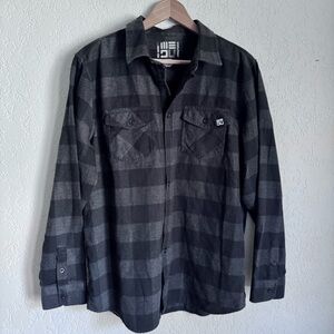 WeDu Solidarity Post Race Flannel Shirt Plaid Blk/Grey Men's M (SOLD OUT Online)